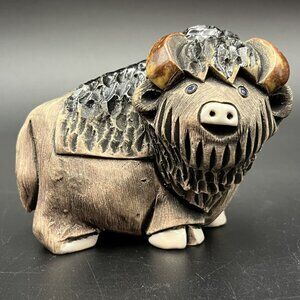 Artesania Rinconada Uruguay American Buffalo Version 2 Figurine #88 Ceramic Vtg
